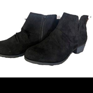Lane Bryant Faux Suede Scrunch Ankle Boot Booties Size 9W NEW
